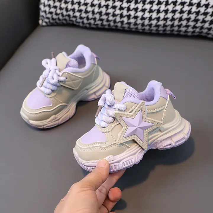 -6 años de edad 3 niños zapatillas de deporte de lana cálidas niñas zapatillas para correr - 1