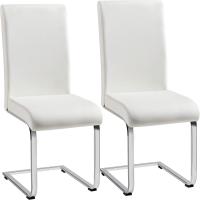 2 Piezas Sillas de Comedor Sillas de Oficina Conferencia Altura 47cm Carga Máxima 135kg Blanco - details 0