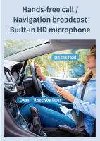 -adaptador AUX para coche, receptor de Audio con Bluetooth 5,4, AUX a USB, compatible con Reproducción USB, con micrófono, para viajes, autoconducción - details 5