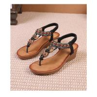 Sandalias Gladiador Mujer con Plataforma |   Zapatos Étnicos Abiertos de Verano 2024, Diseño Elegante para Vacaciones en Playa y Viajes Turísticos - details 35