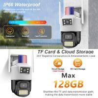 Cámara de Vigilancia de Lente Doble A Prueba de Agua, WIFI Inalámbrico, Visión Panorámica para Exteriores Certificado CE - details 8