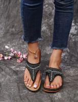 Women Open Toe Boho Casual Sandals Hollow Out Flip Flops Summer Wedge Sneakers Women's Footwear - details 3