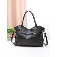 Bolso informal de moda para mujer, bolso de hombro de Color sólido suave de gran capacidad, bolso cruzado, mochila de lujo de alta gama - details 2