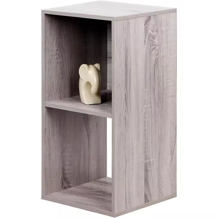 Estantería de Madera de 2 Niveles Estantería Escalonada de 3 Compartimentos - 1