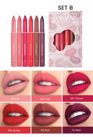 Handaiyan Juego de 6 delineadores de labios de lápiz labial de doble uso giratorio y afeitado - details 5