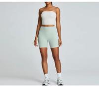 Conjunto de Yoga de Cintura Alta Ropa Deportiva de Nylon Antichoque para Mujeres Sin Mangas - details 18