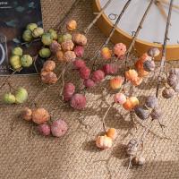 Ramas de calabaza artificiales de 12 frutas de planta verde, simulación realista hecha a mano, plantas falsas elegantes, decoración del hogar - details 4