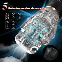 Masturbador Chupador Automático para Hombres Bomba para el Pene con 5 Succión y 10 Vibraciones, Acariciador Masculino Resistente al Agua, Juguetes Sexuales para Adultos - details 4