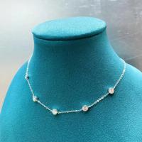 Collar de Moissanita de 5 Piedras Certificado GRA Gargantilla de Burbujas de Oro Plateado 18K - details 4