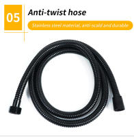 Traje de ducha de baño negro, sistema de ducha de bañera colgante de pared, traje de ducha presurizada de agua de lluvia, juego - details 16