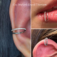 Piercing de Aro para tabique nasal, aro de 18G, g23, Circonia cúbica, zirconia, circonita, zirconita, espiral, joyería corporal, 1 unidad - details 7