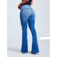 Pantalones vaqueros acampanados de moda de cintura alta para mujer - details 7