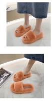 Zapatillas de piel de fondo grueso de gran tamaño para mujer, pantuflas de felpa cálidas para interiores, otoño e invierno, nuevas para el hogar - details 4