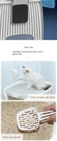 Caja de arena para gatos de gran valor, Arenero de acceso multidireccional, cubierta de elevación de inodoro para gatos, espacio súper grande - details 7