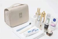Neceser de viaje grande para cosméticos, neceser portátil con gancho para colgar, impermeable, estuche de maquillaje para almacenamiento en el baño - details 3