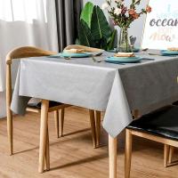 Mantel grueso de plástico PVC, rejilla rectangular, impreso, impermeable, resistente al aceite, adecuado para el hogar, cocina, mesa de comedor, - details 20