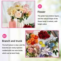 Flor Artificial Multicolor, pétalo de seda, 7 tenedores, plantas de simulación, arreglo Floral, adorno de escritorio, flores de lirio rosa realistas - details 1