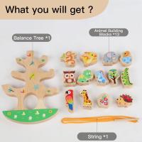 Wooden Balance Tree, Montessori Educational Toys for 3+ Years Old Stacking Blocks Develops Fine Motor Skills&Cognitive Abilities - details 4