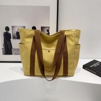 Bolso tote de lona de gran capacidad, viaje diario de alto valor, libro de ropa de estudiante literario y artístico versátil, bolso bandolera de tela al ir a trabajar y salir - details 4