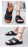 Nueva llegada, zapatillas informales de moda de talla grande Exportplus, chanclas de suela gruesa para prendas de vestir estampadas, fabricante, triangulación de envíos - details 8