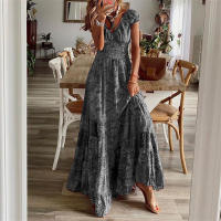 SSITO TNCAFAS' Nuevo Vestido maxi, elegante, cinturón Delgada, estampado floral, Maxi - details 6