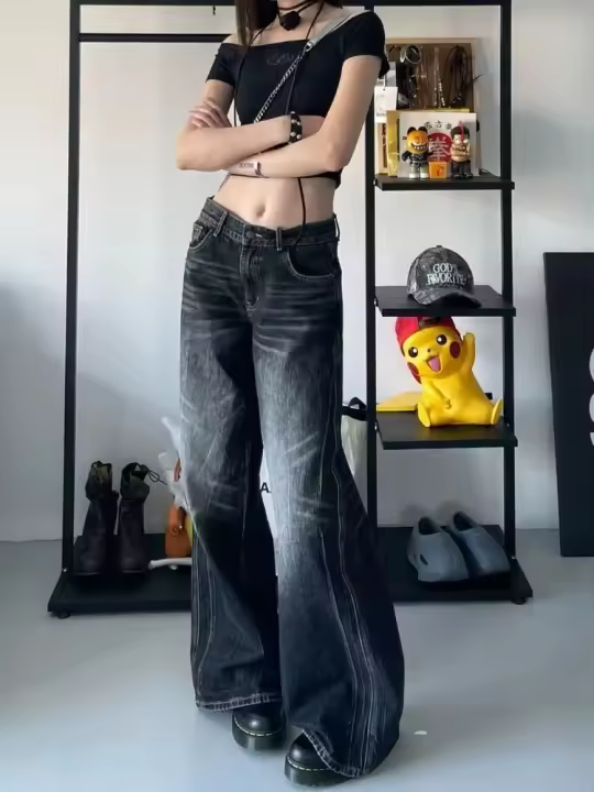 jeans retro t moda denim ropa de mujer - 1