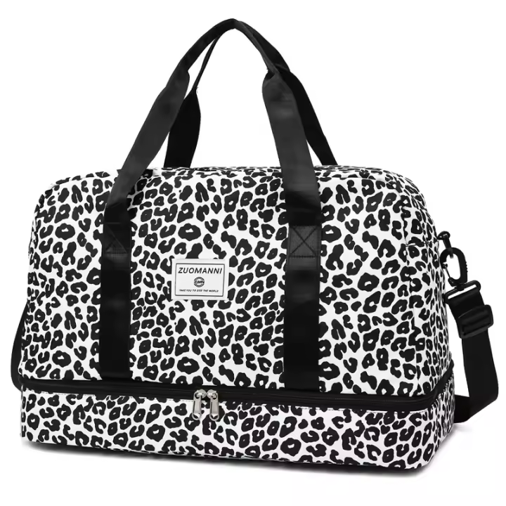 Bolso de Viaje de Gran Capacidad con Estampado de Animal Bolso Deportivo de Nylon Duradero para Mujeres Bolso de Fin de Semana y Noche - 1