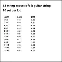 Cuerdas de Guitarra Acústica de 12 Pulgadas V-Glory Núcleo de Acero de Alto Carbono - details 0