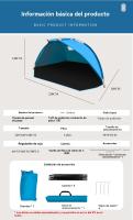 Tienda campaña montaje rapido al aire libre camping Protección solar - details 2