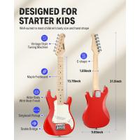 Kit de Guitarra Eléctrica Premium para Principiantes 30 Pulgadas, Estilo ST, Incluye Amplificador, Sintonizador, Capo, Bolsa, Cuerda, Cable (Rojo) - details 1