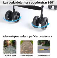 Cochecito de Bebé Gemelar Super Ligero Paraguas Doble Plegable Tamaño Medio Tela No Tejida Unisex - details 3