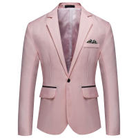 Chaqueta de traje para hombre, abrigo deportivo ajustado - details 5