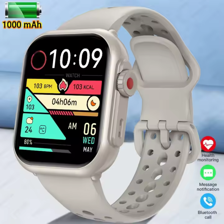 2025 nuevo para reloj inteligente hombres mujeres 1,85 pulgadas HD AMOLED pantalla completa táctil IP68 impermeable Bluetooth llamada SmartWatch - 1