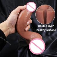 Embalaje privado, consolador enorme Sexy, pene, juguetes sexuales, Sexshop, masturbadores para juguete sexual anal, consoladores sexuales para mujer, silicona suave de doble capa - details 1