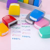 8 unids/set de corrección de tareas para profesores, sello alentador, ahorro de tiempo, comentario, reseñas positivas, sello de calificación, firma - details 10