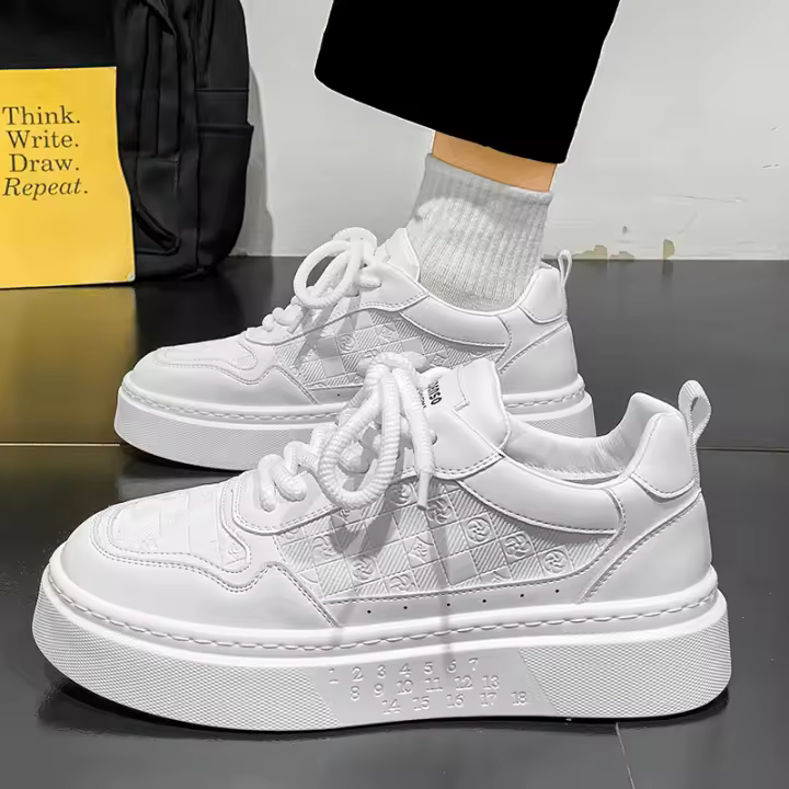 Pequeños Zapatos Blancos Versátiles, Nuevos Zapatos De Tablero Casuales, Zapatos Deportivos Cómodos - 1