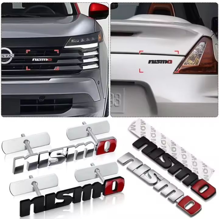 Insignia de rejilla delantera para coche Nismo, pegatina 3D para maletero de coche, accesorios para Nissan Almera Tiida Juke Teana Qashqai 350Z 370Z GTR, 1 ud. - 1