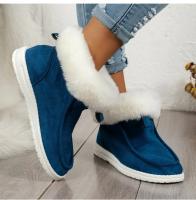 Simple Solid Color Thickened Medium Tube Warm Snow Boots Fashion Comfortable Thick Bottom Snow Boots Women Footwear - details 24