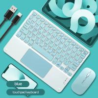 Teclado táctil inalámbrico recargable, 10 pulgadas, portátil, para iPad, tableta, teléfono, PC, magnético, Bluetooth, con ratón - details 14