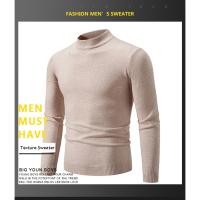 Suéter Casual de Hombre Primavera Moda Básica Sólida Cuello Mock Ajustado Comodidad Tejido de Otoño para Mujeres Material Exterior Viscosa - details 2
