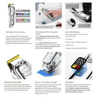Tijeras de peluquería profesionales para peluqueros, potente juego de tijeras eléctricas, sin cable, ajustables, t - details 3