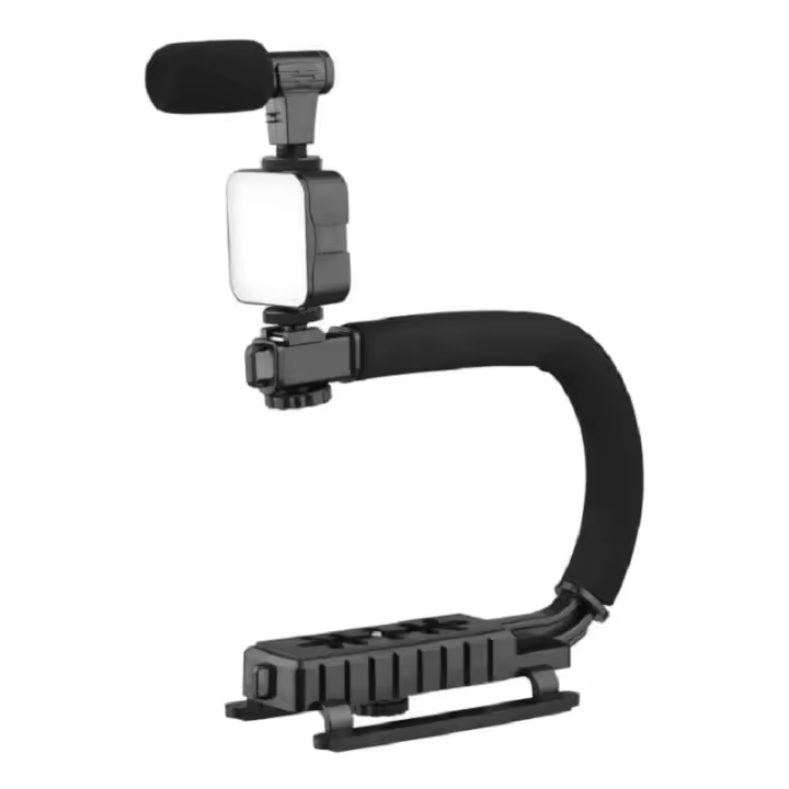 Estabilizador de Cámara Portátil AY49U/C Soporte de Micrófono Líquido para LIVE de Teléfono Móvil Android Accesorios de Electrónica Tripodes - 1