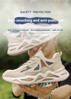 Zapatos de Trabajo Transpirables para Hombres Zapatillas Protectoras Ligeras con Punta de Acero Indestructible A Prueba de Agujeros - details 1
