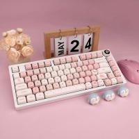 143 Keys Pink MOA Profile PBT Keycaps Customs Dye Sub Key caps for 61/87/104 Cherry MX Switch Gaming nical Keyboard - details 3