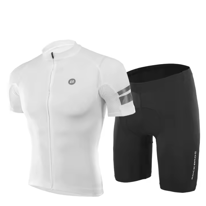 ROCKBROS-Conjunto de ropa de ciclismo, camiseta transpirable, ropa de secado rápido, manga corta reflectante Anti-UV, Verano - 1