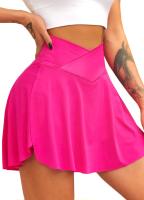 Falda de tenis cruzada para mujer Falda plisada con bolsillos Falda pantalón elástica Pantalones cortos deportivos atléticos Ropa deportiva - details 1