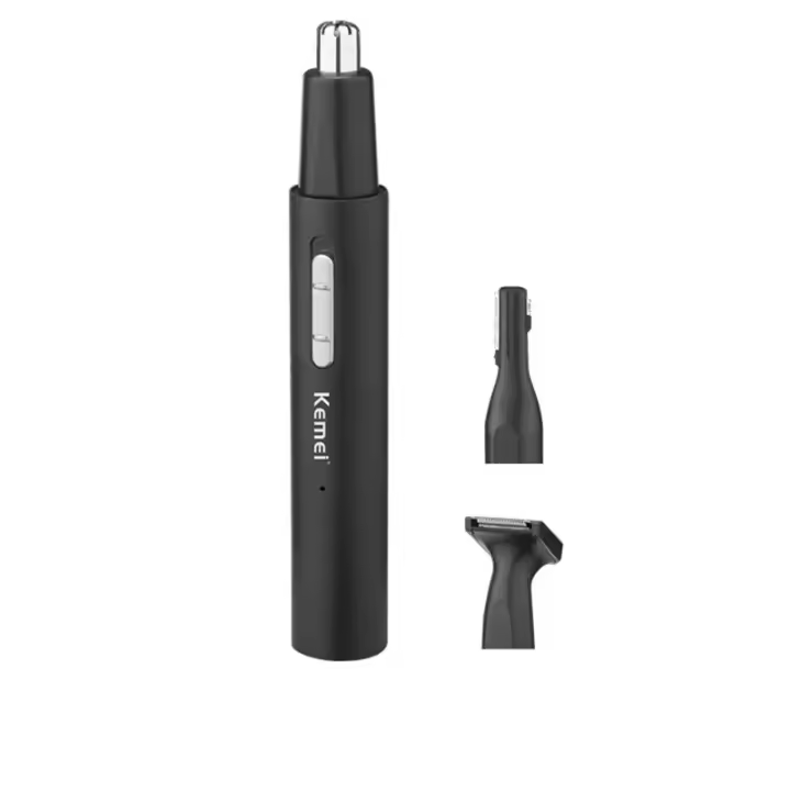 Kemei-recortador de pelo de nariz y Oreja portátil, 3 en 1, carga Micro USB, recortador de barba y cejas para hombres y mujeres, sin dolor, ligero - 1