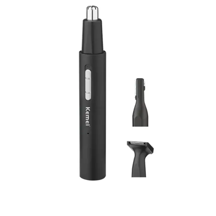 Kemei-recortador de pelo de nariz y Oreja portátil, 3 en 1, carga Micro USB, recortador de barba y cejas para hombres y mujeres, sin dolor, ligero - 1