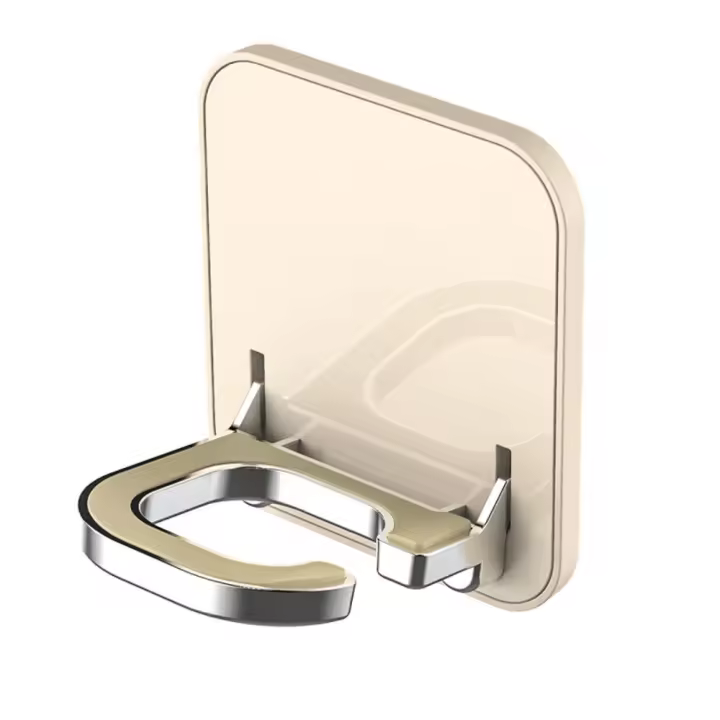 Soporte plegable para secador de pelo montado en la pared, organizador de enchufe y cable autoadhesivo, estante para secador de pelo, práctico e impermeable - 1