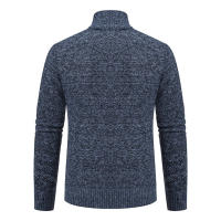 Chaqueta Deportiva Casual Para Hombre De Otoño E Invierno Nueva JERSEY Color Sólido Cuello Erguido Abrazadera De Poliéster Con Cierre De Cremallera - details 18